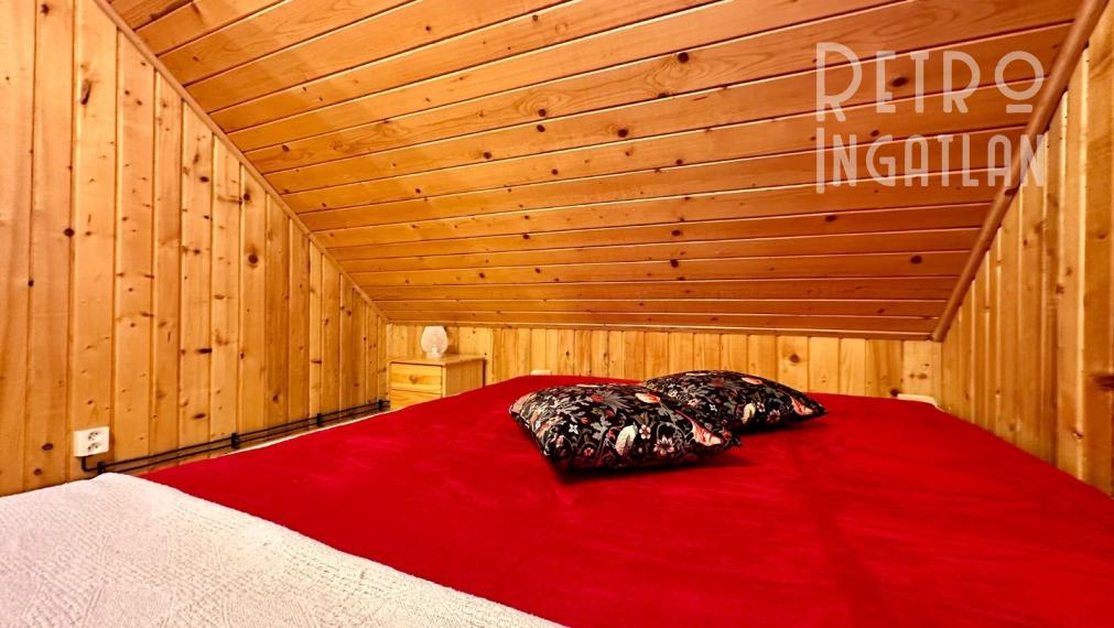 MAĎARSKO - JAZERO RAKACA - 4 IZBOVÁ ZARIADENÁ ZRUBOVÁ POSCHODOVÁ CHATA PRI JAZERE S TERASOU.