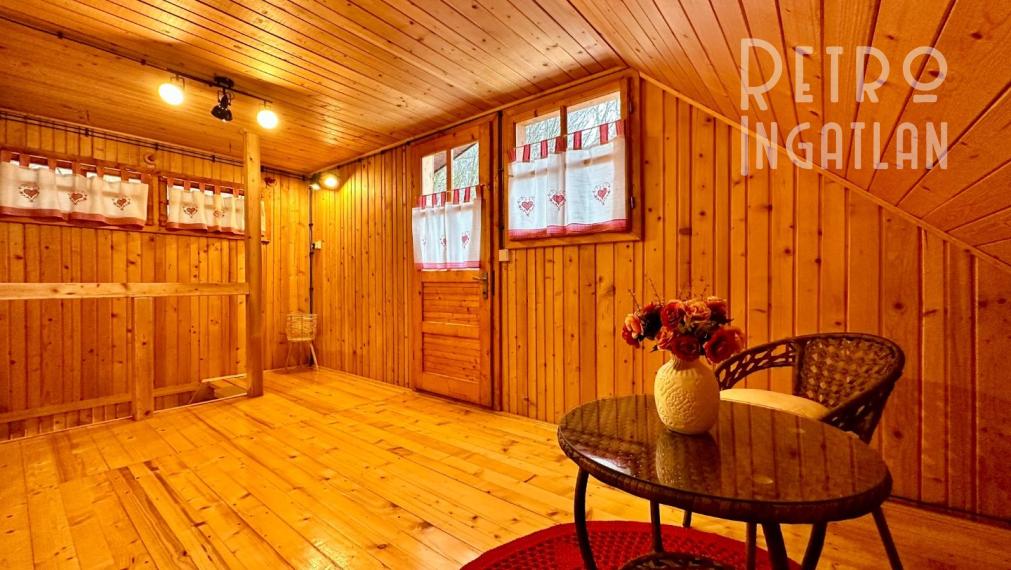 MAĎARSKO - JAZERO RAKACA - 4 IZBOVÁ ZARIADENÁ ZRUBOVÁ POSCHODOVÁ CHATA PRI JAZERE S TERASOU.